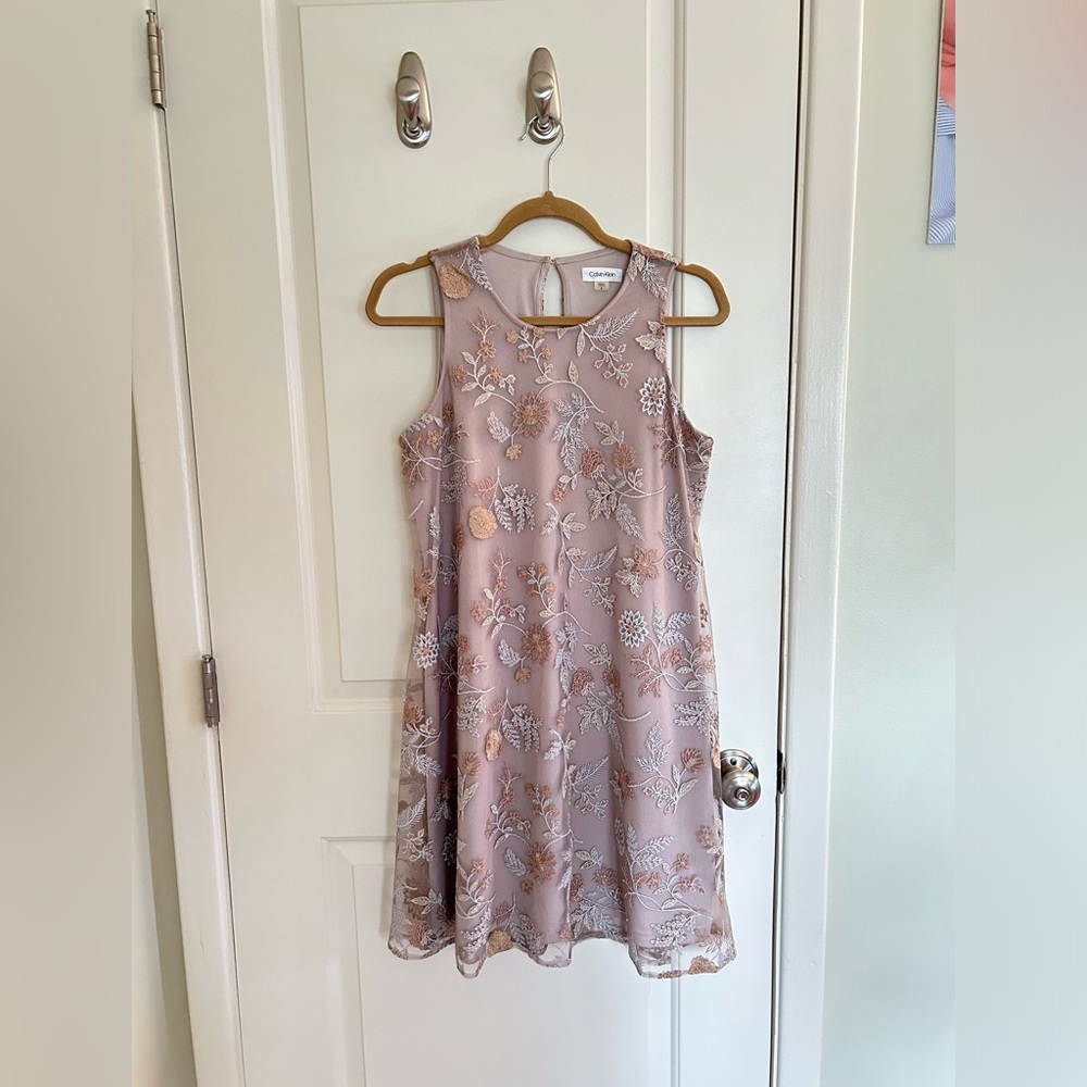 Calvin Klein Embroidered Dress